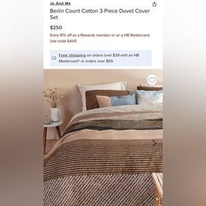 Jo And Me

Berlin Count Cotton 3-Piece Duvet Cover Set